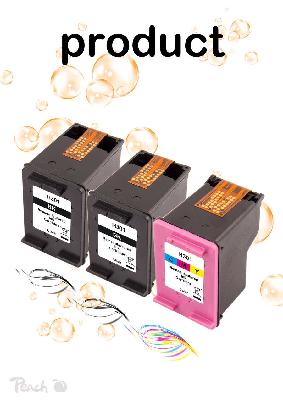 Peach Multi Pack Plus, compatible with HP No. 301