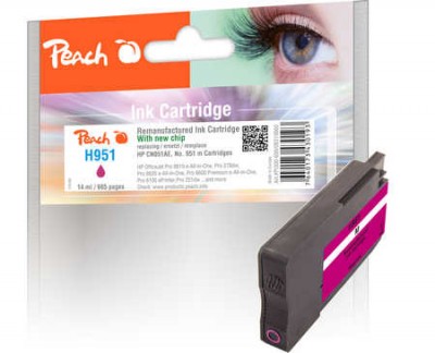Peach cartouche d'encre magenta compatible avec HP No. 951 m, CN051A