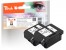 318700 - Peach Doppelpack Druckköpfe schwarz kompatibel zu Lexmark, Canon, IBM, Epson, Konica Minolta, Brother, Ricoh, Apple BC-02BK, 0895A002